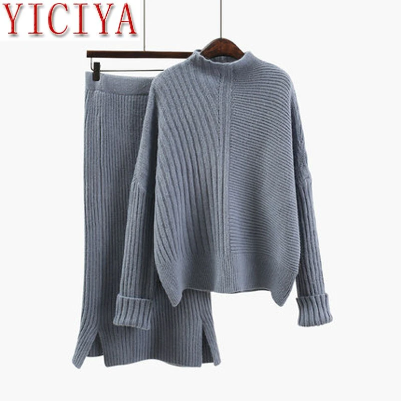 Новинка 2020 свободный плотный вязаный модный костюм на осень и зиму Женский