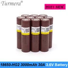 Батарея Turmera 2021 18650 HG2 3000 мАч 30 А для 12 В 14,4 в 18 в 21 в 25 в, аккумуляторы для электродрели, шуруповерта или для электронной сигареты