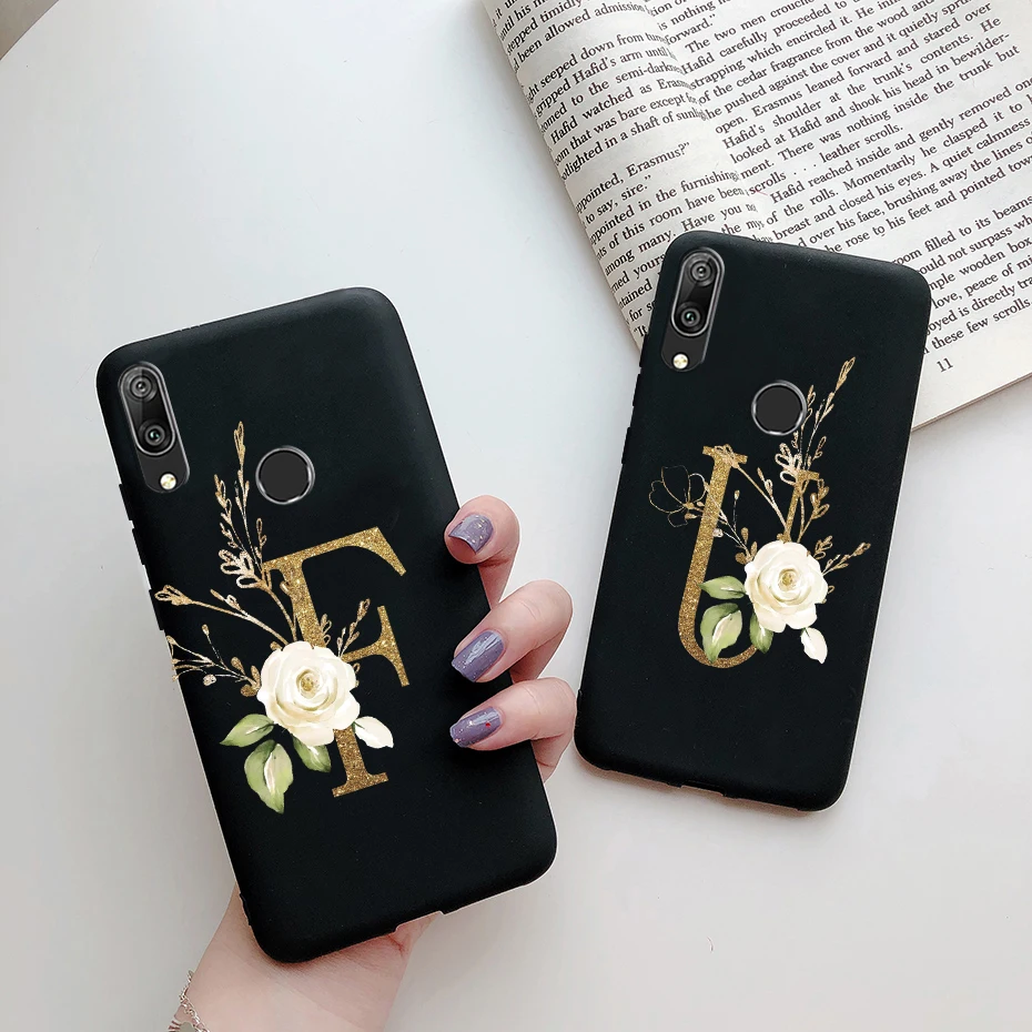 for huawei y7 y7 prime pro 2019 case cute letters soft slim silicone phone back cover cases for huawei y7 y 7 2019 dub lx1 case free global shipping