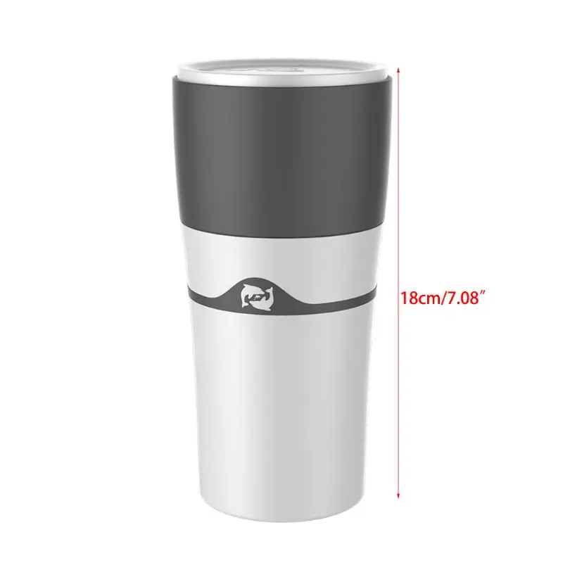 

Manual Portable Drip Coffee Maker Travel Mug Compatible with Refillable K-Cup Travel Camping Hot and Cold