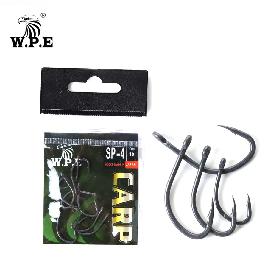 W.P.E Fishing Hooks 3packs  2#/4#/6#/8# Fishing Tackle Barbed Hook Carp Fishing High-Carbon Steel Accessories