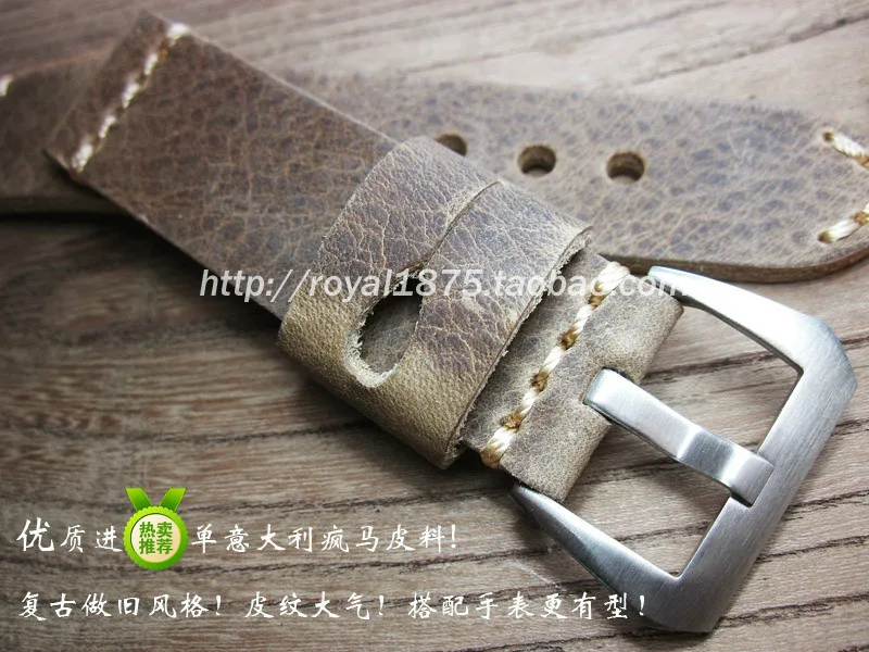 Ремешок мужской ручной работы из натуральной кожи 22 мм|Ремешки для часов| |