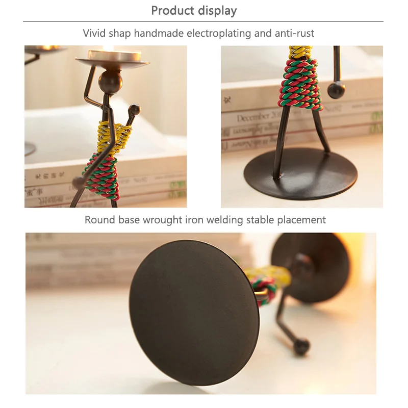 

Vintage House Decorative Candle Holder Wedding Decoration Table Centerpieces Candlestick for Dining Room Moroccan Home Decore