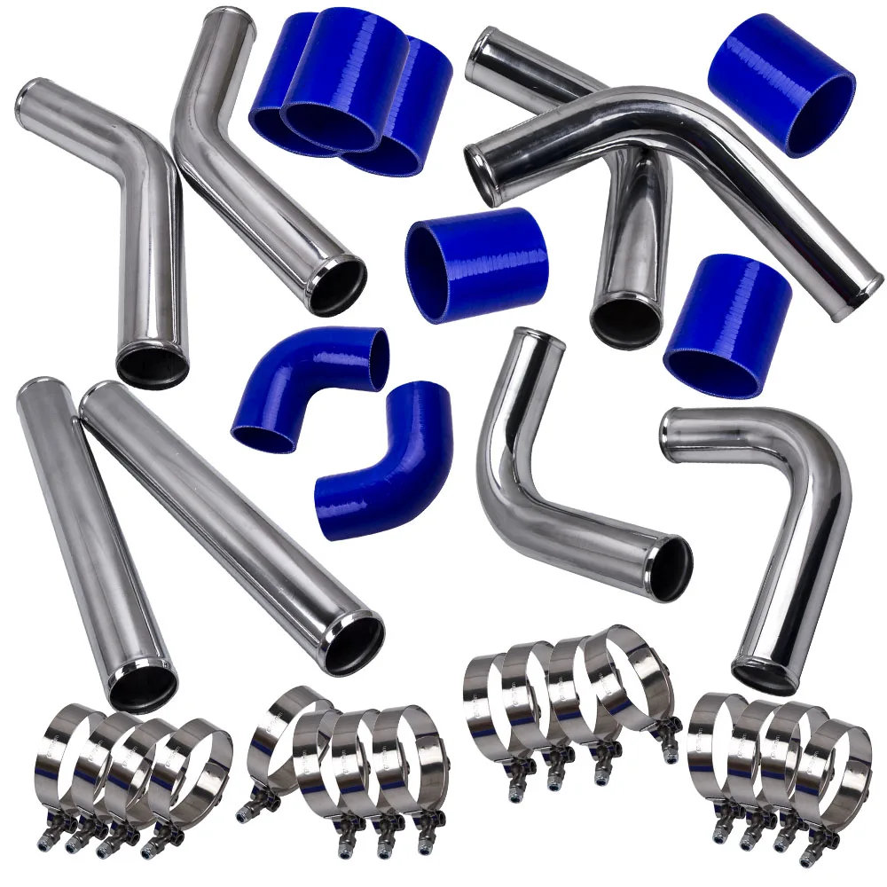 8 шт 2 5 Турбокомпрессор спереди boost интеркулер трубы силиконовый шланг + зажим