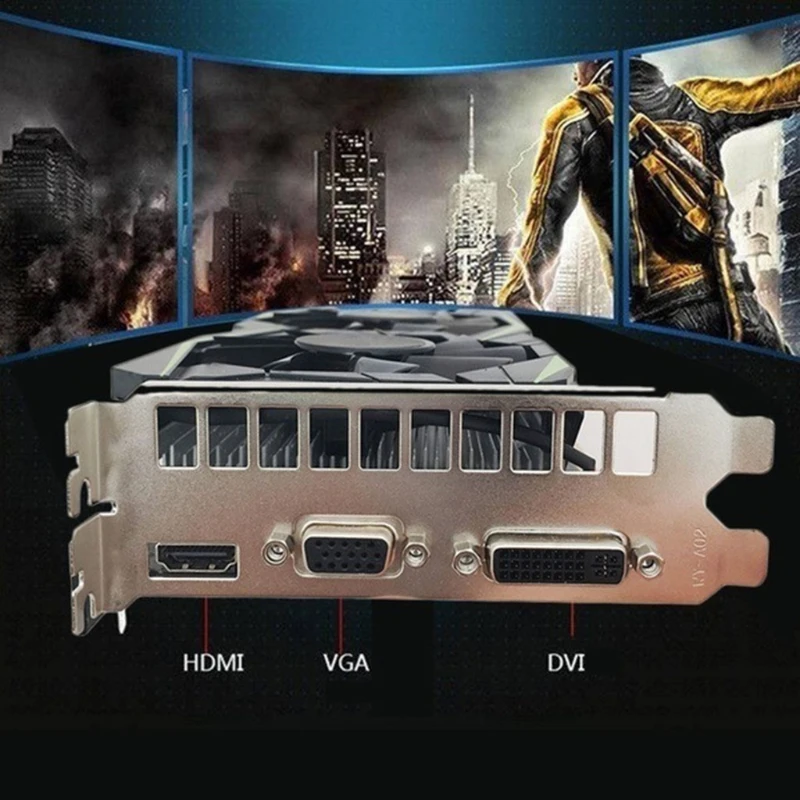 

Portable Computer Graphics Cards 2GB 128Bit DDR5 640MHZ Graphics Cards PCI Express 3.0 Slot for Desktop Computer QXNF