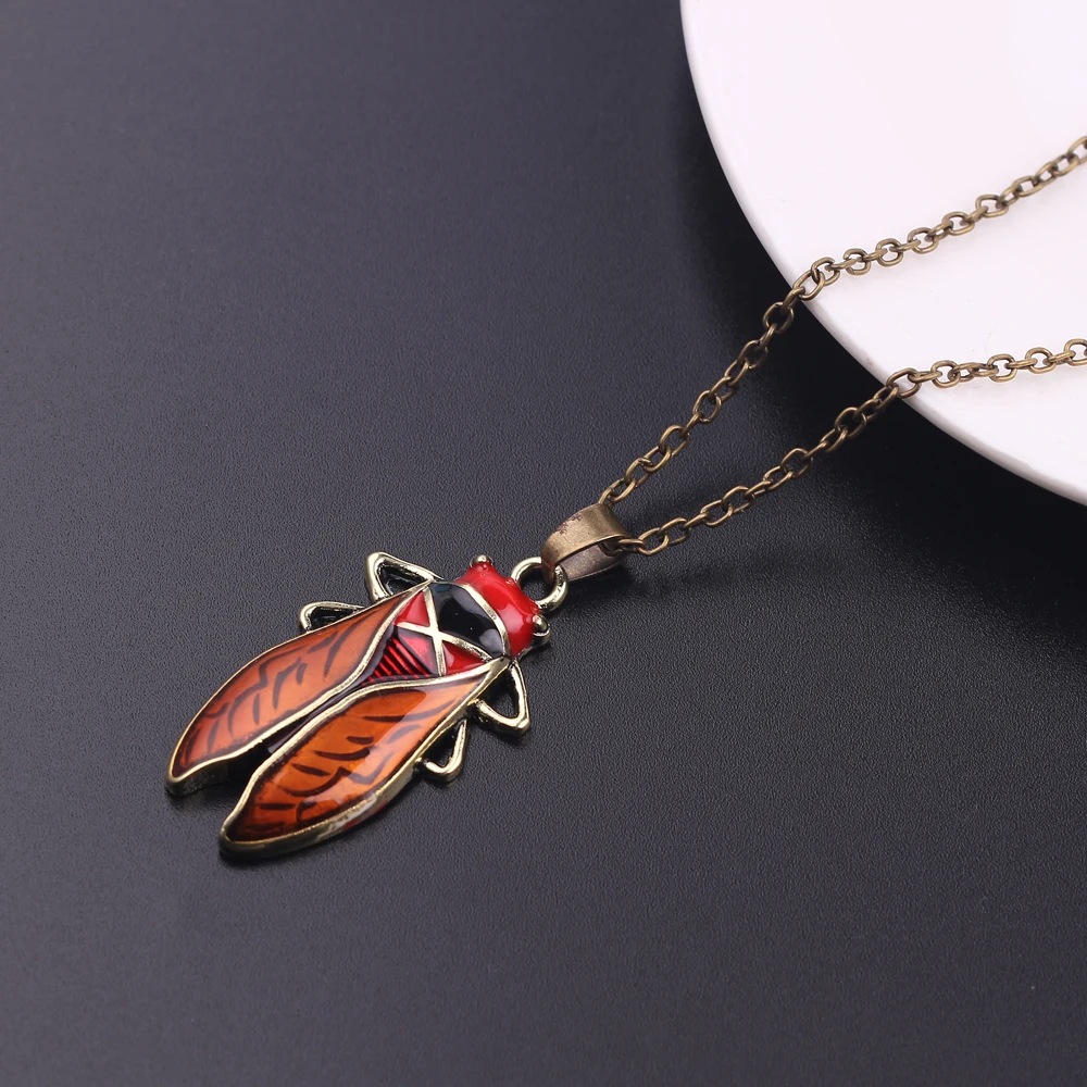 Модные реалистичные насекомые кулон ожерелье Цикада похож на тараканов свитер