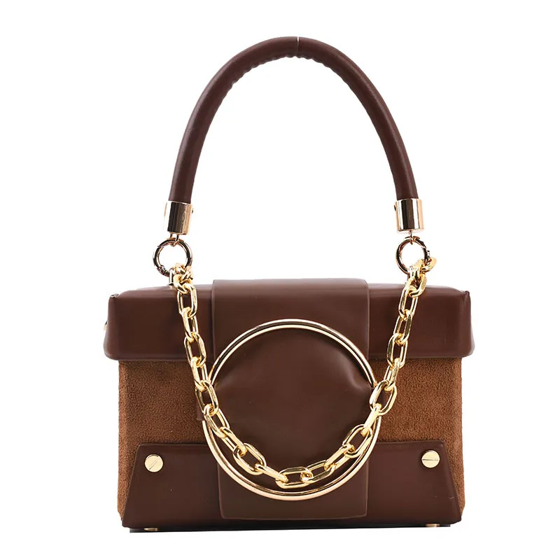 

High-quality Ladies Frosted Shoulder Bag 2021 Autumn and Winter New Female Bag Fashion Chain Messenger Bag Portable Square Bag