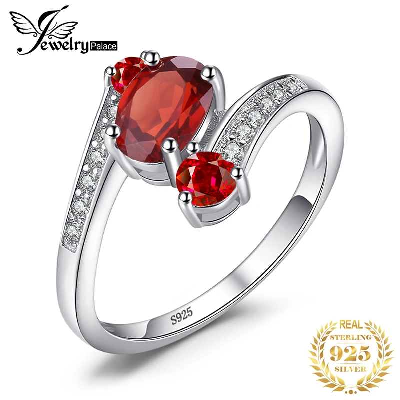Jewelrypalace подлинная гранат кольцо Твердые стерлингового серебра 925 Фирменная Новинка для Горячая распродажа; женская обувь Fabulous Винтаж очарование подарок ювелирные изделия
