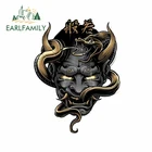 Маска чертика EARLFAMILY, 13 см х 9,8 см, водостойкая, для украшения багажника, лобового стекла, автомобиля, наклейки для фургона, мотоцикла, аниме