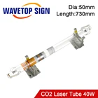 CO2 лазерная трубка Высокое качество 730 мм 40 W Dia.50mm CO2 Стекло для нанесения лазерной гравировки 40 W для CO2 лазерный станок для гравировки и резки