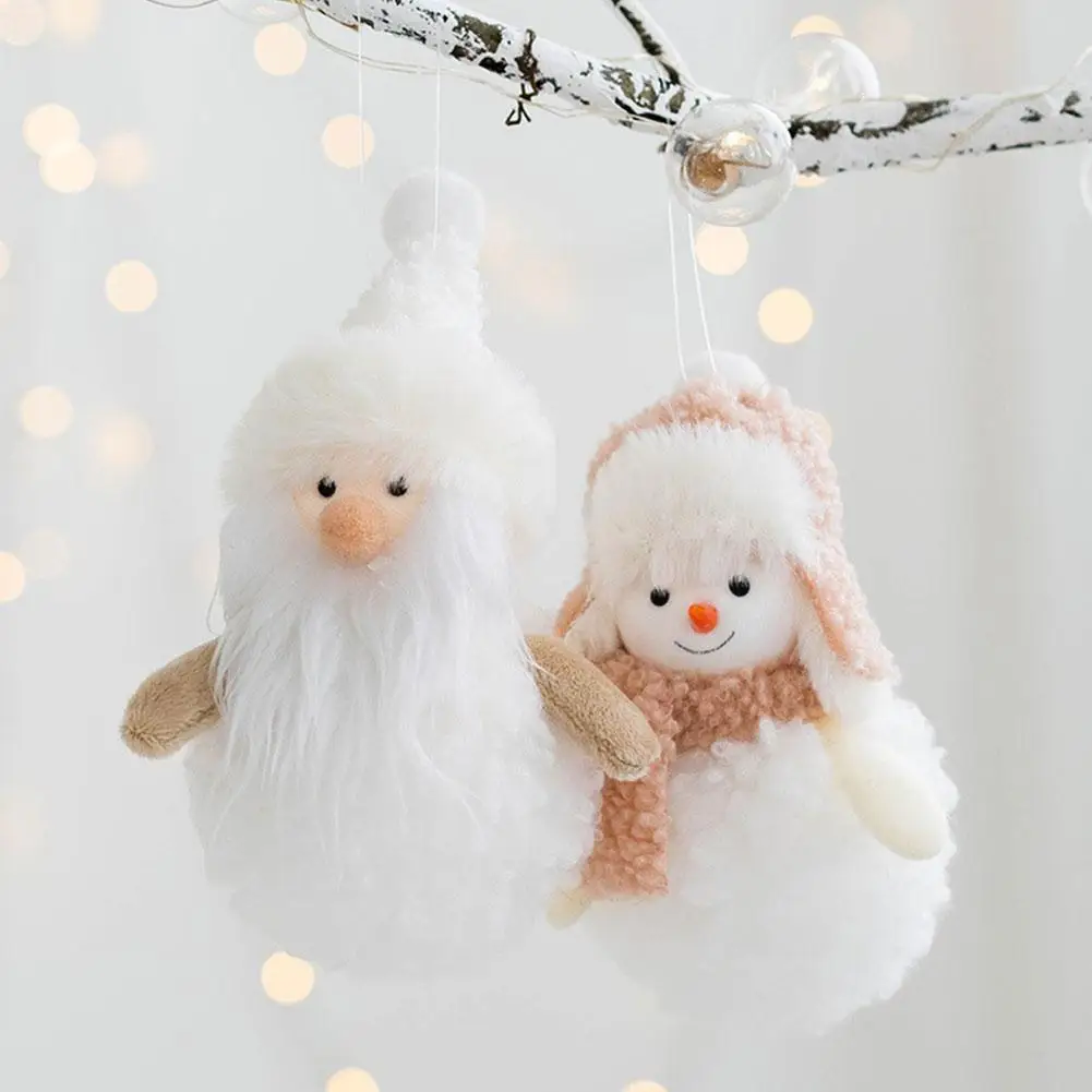 

Рождественский плюшевый Ангел девочка снеговик кулон Дед Мороз Декор Рождество фотография счастливое украшение Рождественские украшения ...