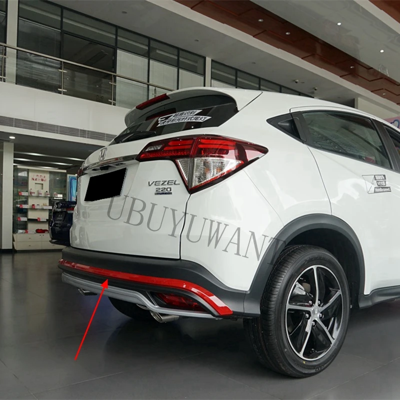 Для Honda HRV VEZEL 3 шт. автомобильный передний нижний бампер диффузор для губ и 1 шт. задний бампер спойлер Комплект кузова