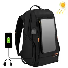 PULUZ Outdoor Multi-function Solar Panel Backpack Comfortable Casual Camera Backpack Laptop Bag for 3C /Dslr Accessories