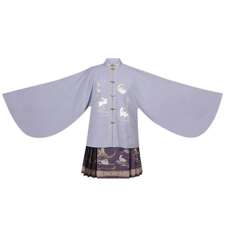 

Традиционные танцевальные костюмы ханьфу, женское платье, китайский топ с вышивкой, Цветочная юбка, волшебный древний костюм династии Мин в...