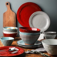 retro creative ceramic tableware steak plates western dishes household hat bowl ramen bowls kitchen supplies household items