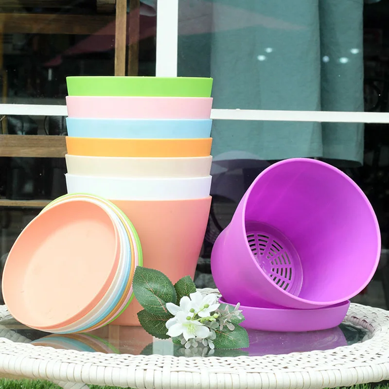 

9.5*9cm wholesale flower pot mini flower pot gardening multifunctional plant indestructible plastic seedling pot