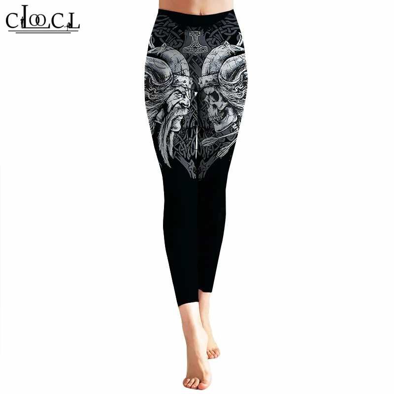 

CLOOCL Women's Leggings Viking Pirate Tattoo 3D Printed Legging High Waist Elasticity Fashion Female Fitness Pants Drop Shipping