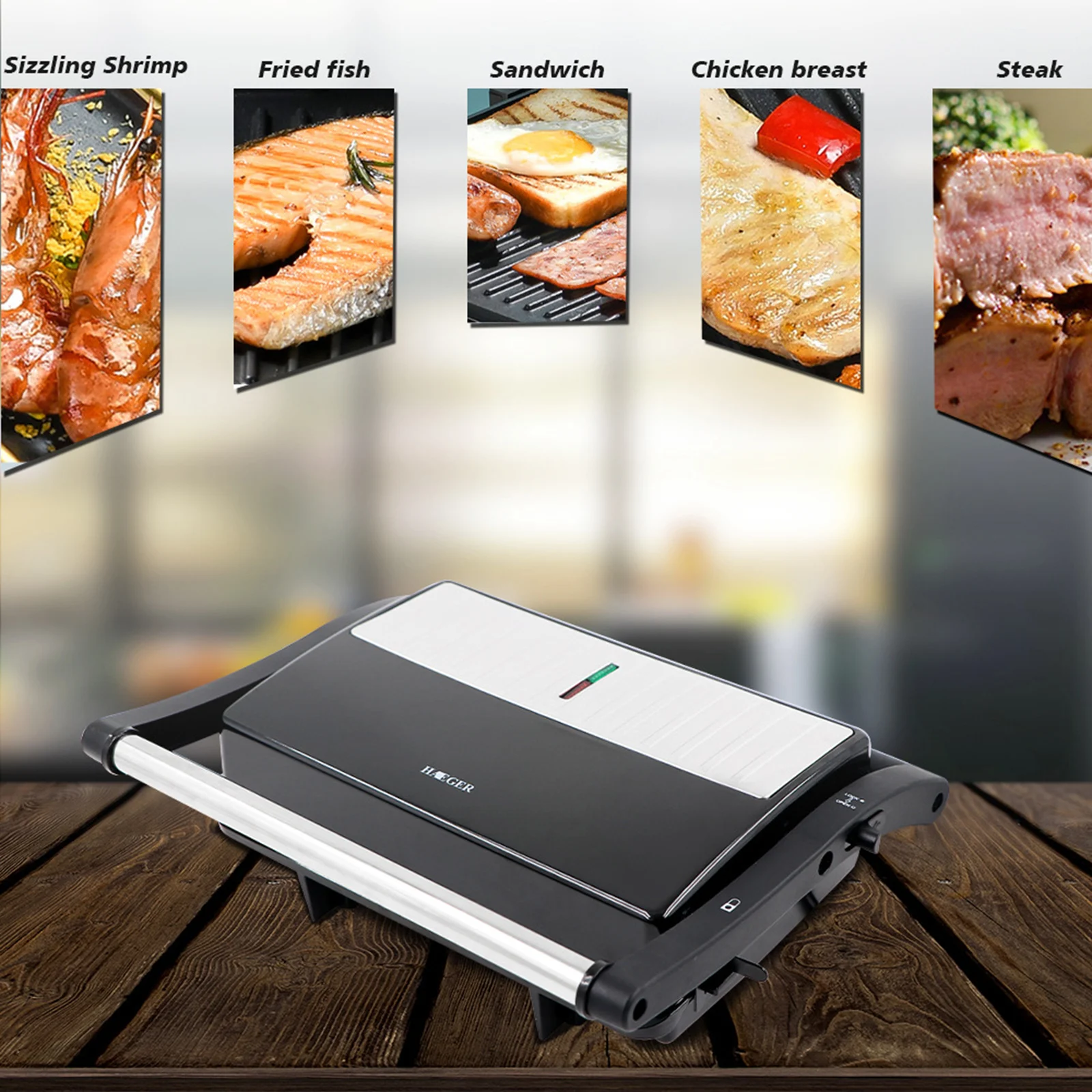 electric grill steak meat hamburger sandwich maker breakfast machine frying pan barbecue plate eu plug free global shipping