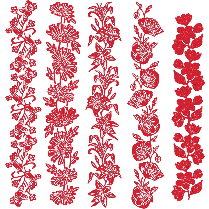Цветы Листья лозы металлический Трафаретный вырубной Штамп для DIY
