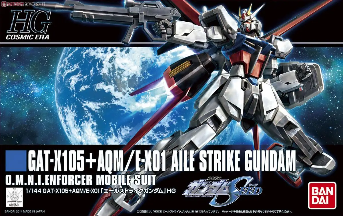 

BANDAI GUNDAM HGUC 1/144 Фотосессия + AQM/EX01 модель Aile Strike Gundam детская сборка робот аниме экшн-Фигурки игрушки