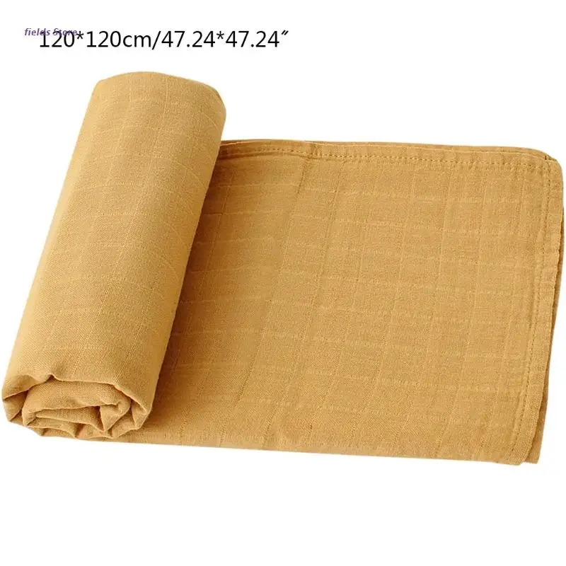 

120x120cm Baby Muslin Blanket Sleepsack Stroller Cover Soft 2 Layers Gauze Infant Newborn Swaddle Wrap