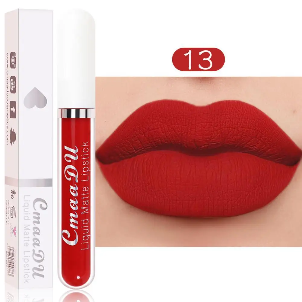 

1Pc Lip Gloss Moisturizing Matte Lip Gloss Long-lasting Cosmetic Liquid Waterproof Lip Glaze Non-stick Makeup Lip Lipstick U7X8