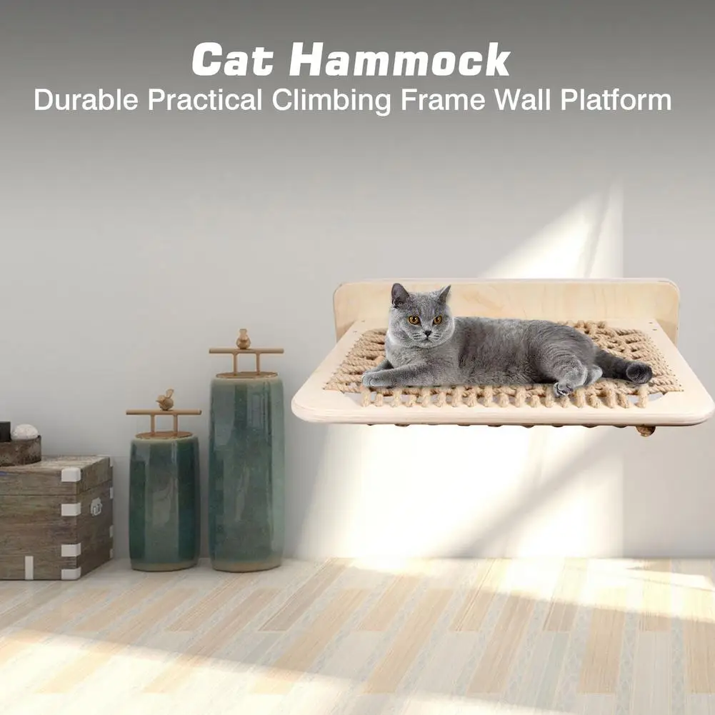 Сетчатая рама для кошачьего туалета подвесной гамак из массива дерева