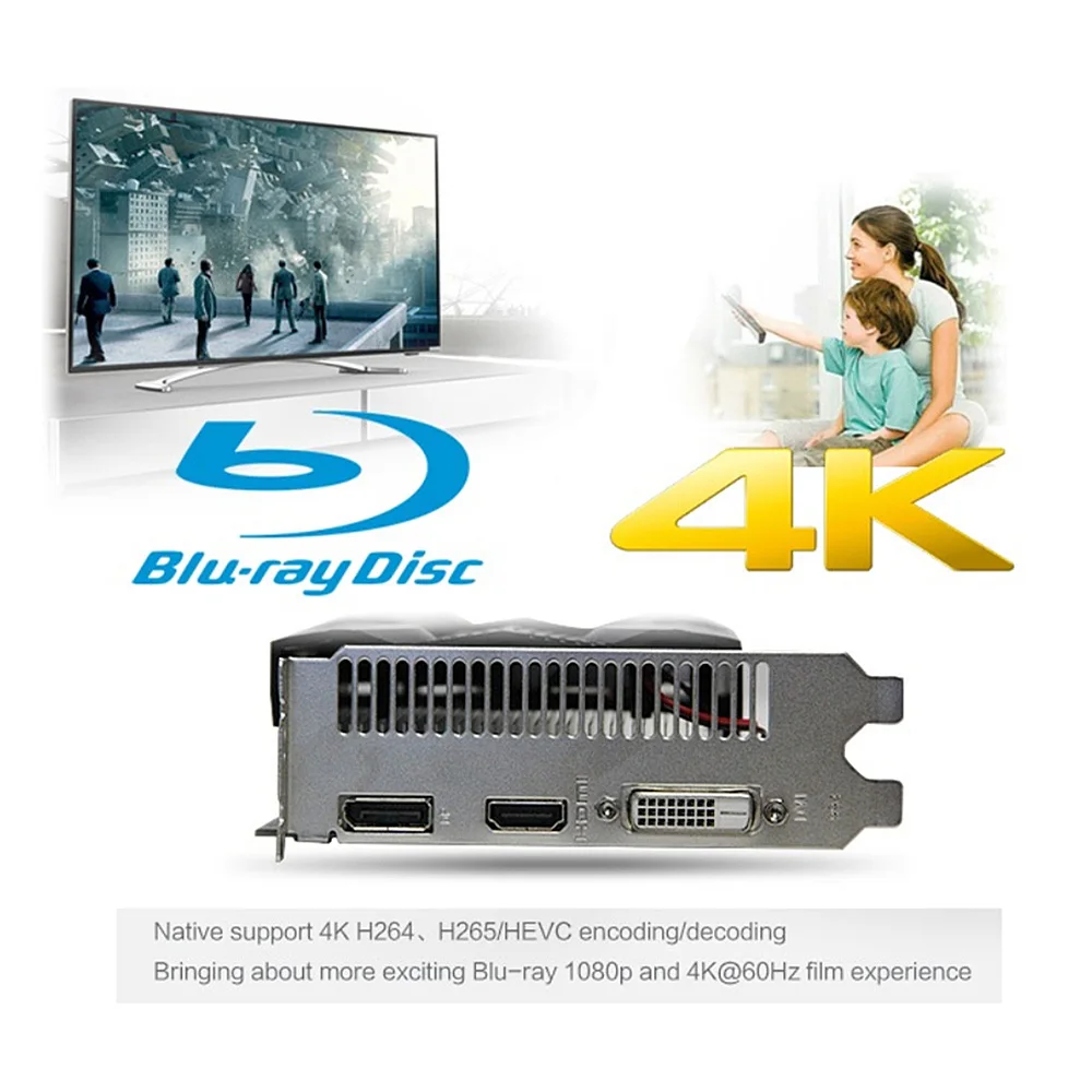 Видеокарта Yeston RX560D-4G D5 TA Дискретная игровая графическая карта с памятью 4 ГБ/1176