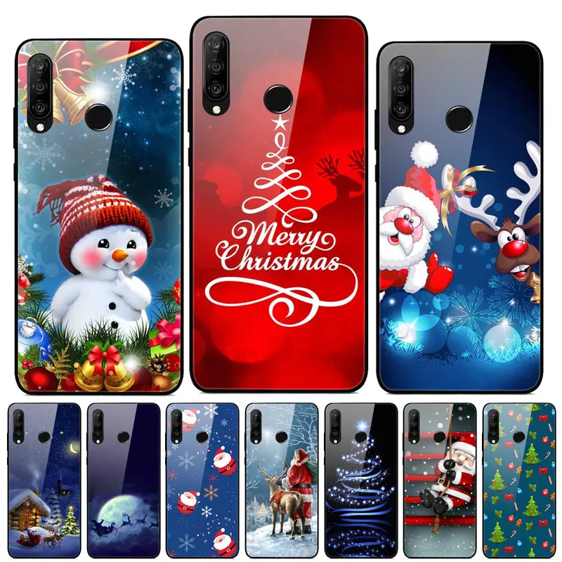 Новый год Рождество Чехол на для huawei Honor 20S чехол 6 15 дюйма закаленное стекло