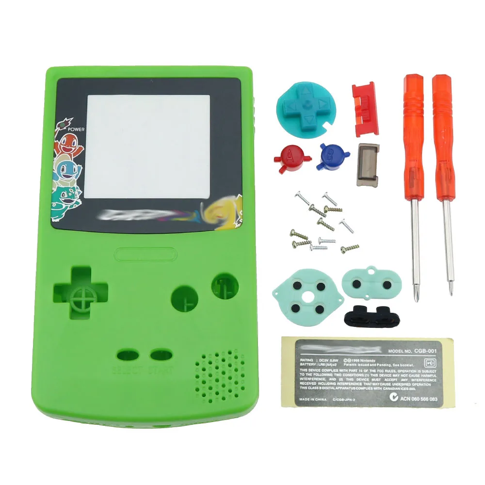 New Plastic Game Shell Housing Case Cover For Nintendo Gameboy Color Console GBC With Buttons Kits Sticker | Электроника