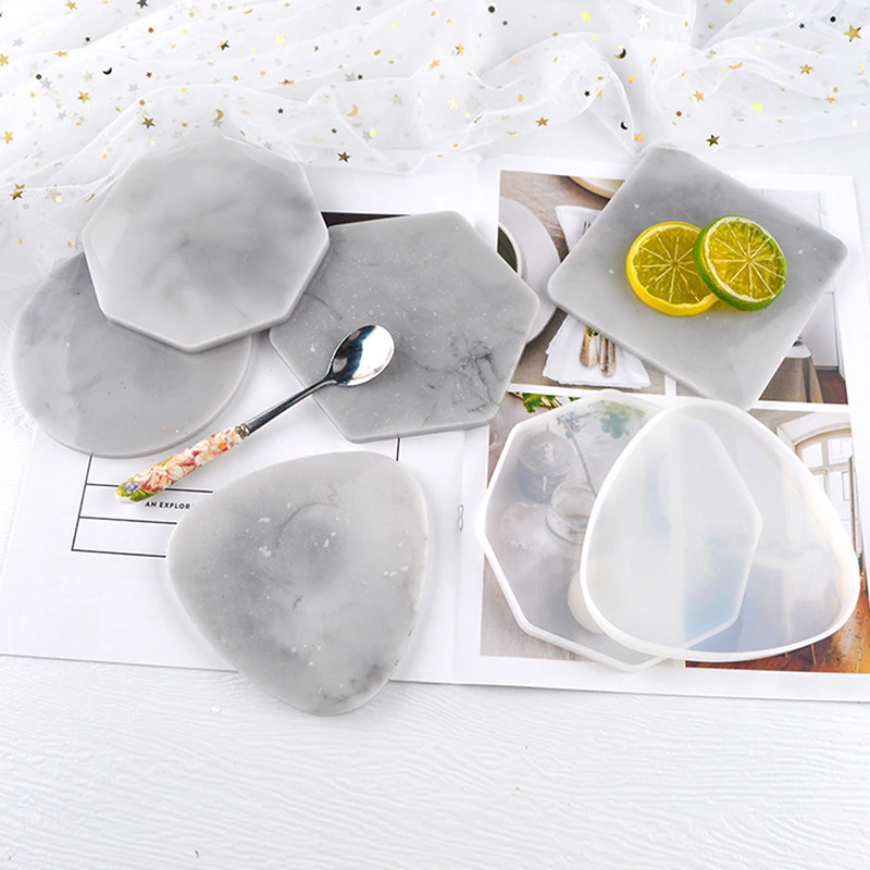 1PC DIY Transparent Fluid Arts Round Coaster Resin Casting Molds Jewelry Mould