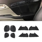 Для Honda Civic 9-го поколения 2012 2013 2014 2015 4 шт. Защитная панель для внутренней двери из микрофибры sНакладка на дверной подлокотник