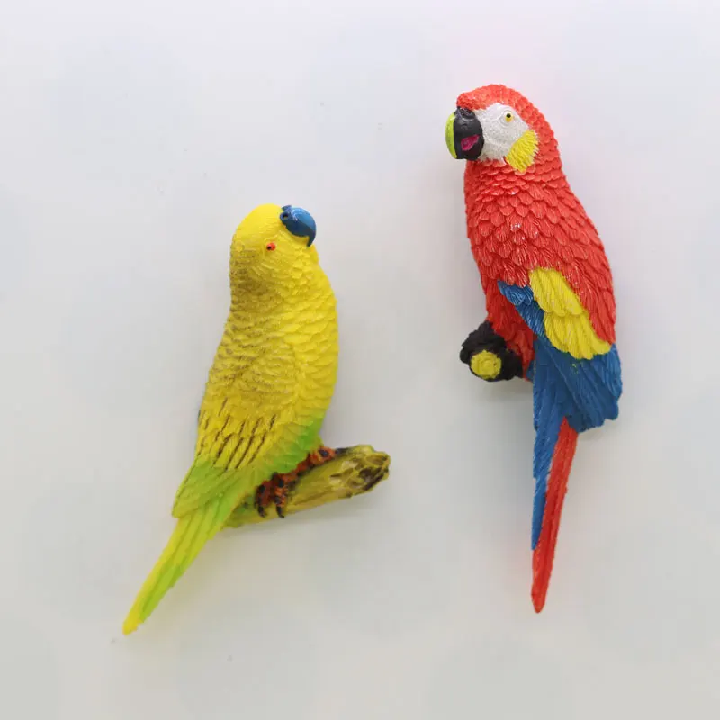 Магнит на холодильник животное попугай красочный декор для кухни магнитная