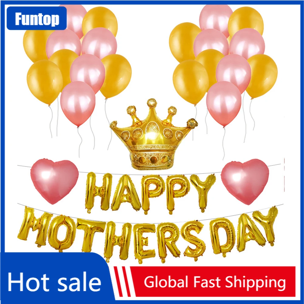

18inch Happy Mother's Day Theme Party Decorations Foil Globos Super Mama Foil Balloons Mother Party Decoration Air Baloes