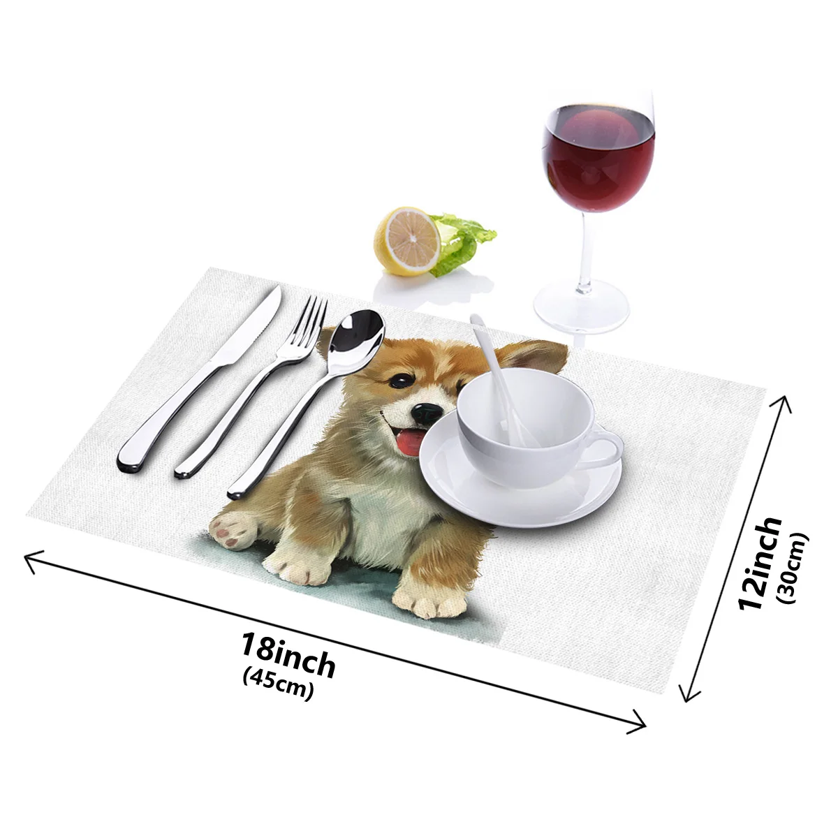 4 6 штук в партии комплект Коврики на стол корги собака из милых домашних животных