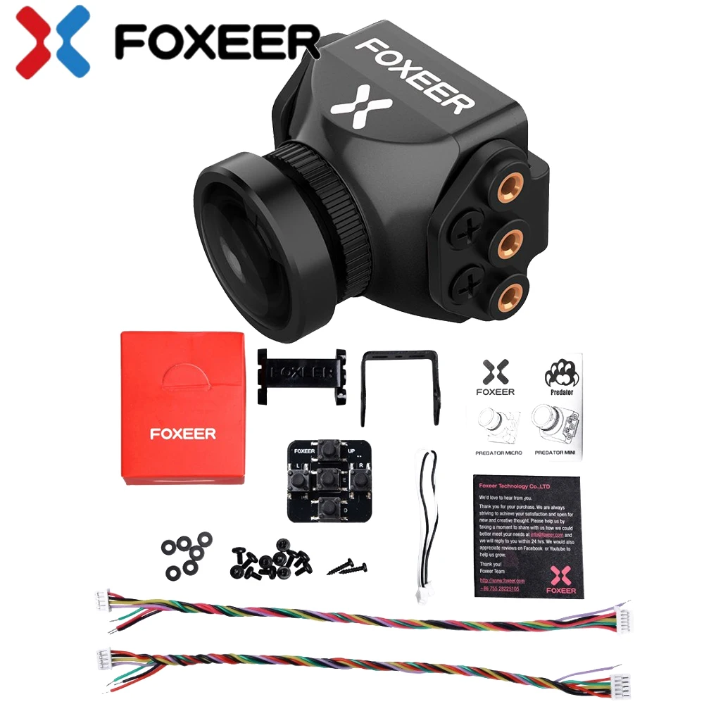 Foxeer Mini Predator 4 FPV камера мини 16:9/4:3 PAL/NTSC переключаемый Супер WDR osd 4ms латенцид для