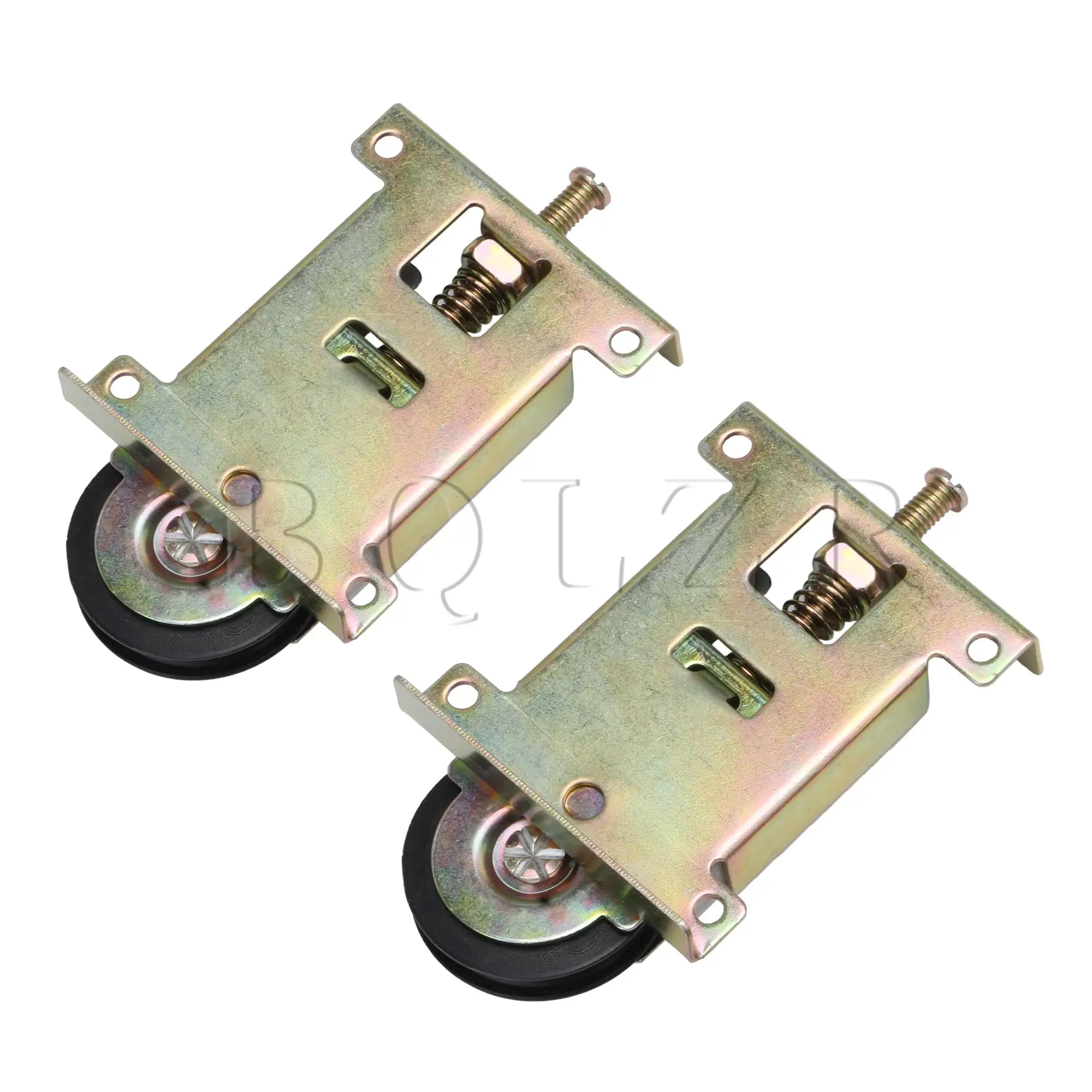 

BQLZR 2pcs Closet Sliding Door Housing Rollers Black Ball Bearing Assembly