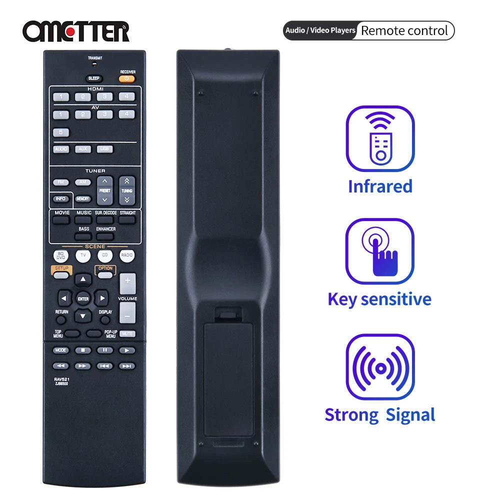

for Yamaha Remote Control RAV521 Audio Receiver RX-V377 RX-V373 RX-V385 HTR-3067 YHT-4910U
