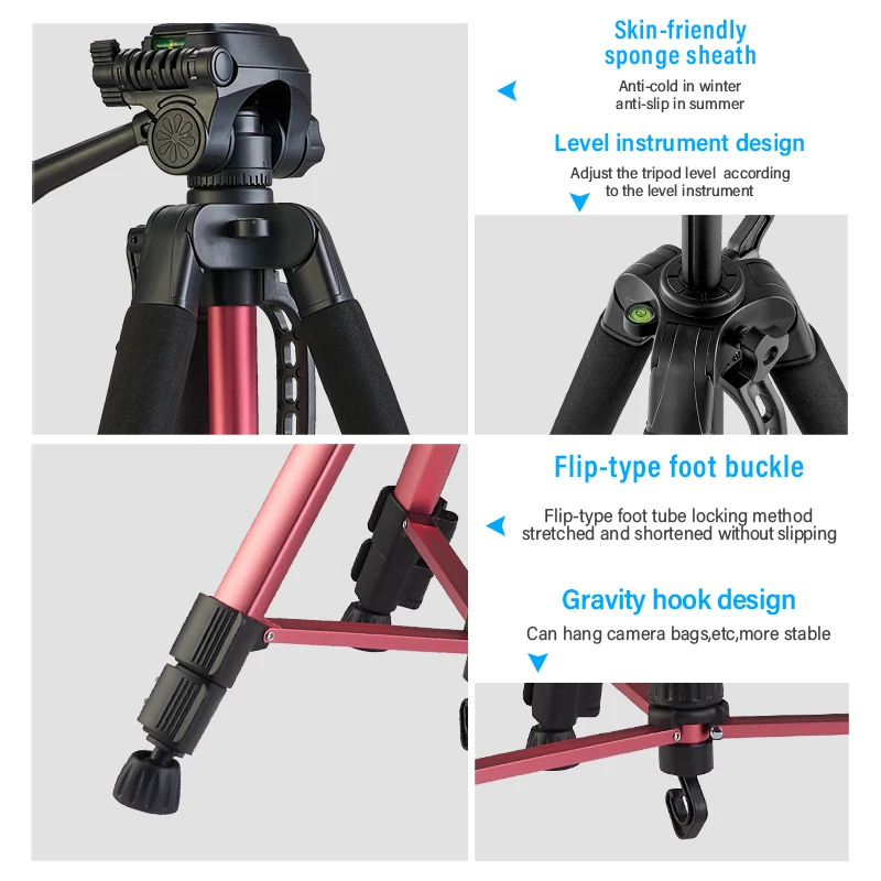 170CM Tripod for Camera with Carry Bag Phone Holder Travel Lightweight For Video/DSLR/Canon/Sony/Photography/Mobile | Мобильные