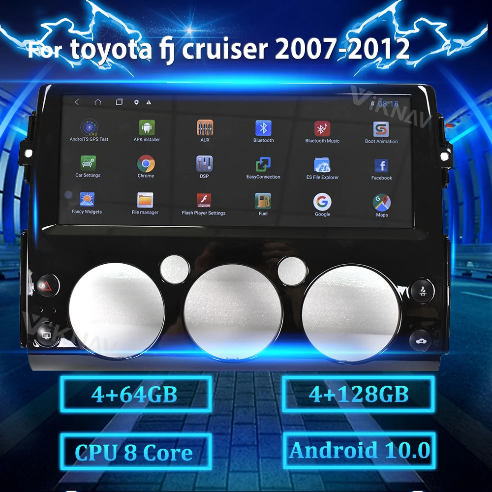 

Автомагнитола 2DIN с Gps-навигацией, DVD, мультимедийным проигрывателем для Toyota FJ Cruiser 2007-2012, Android, радио, аудио, Авторадио, головное устройство