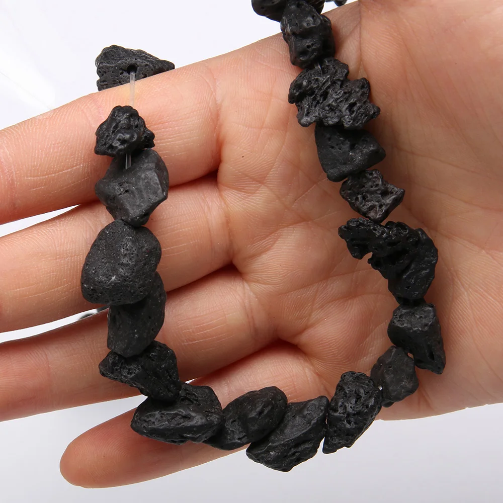 

Natural Stone Lava Volcanic Stone Beaded Irregular Loose Spacer Beads for Jewelry Making DIY Bracelet Necklace Accessories