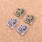 126 шт. Подвески милое ажурное сердце 15x14 мм старинные подвески, старинные ювелирные изделия из тибетского серебра, сделай сам для браслетов и ожерелий