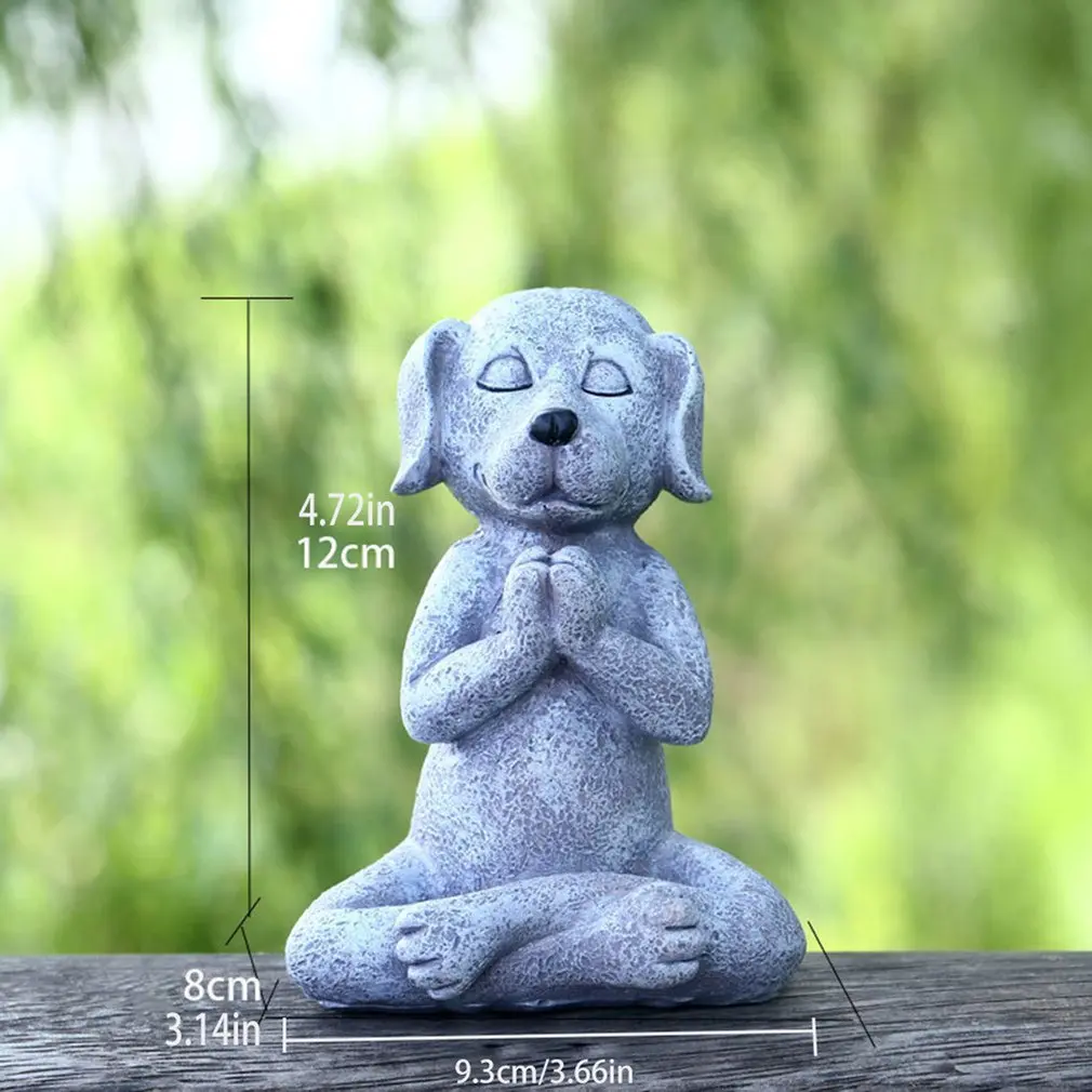 

Portable and Durable Decorative Yoga Prayer Resin Meditation Dog Durable Home Decoration Garden Supplies gift Decoration Supplie