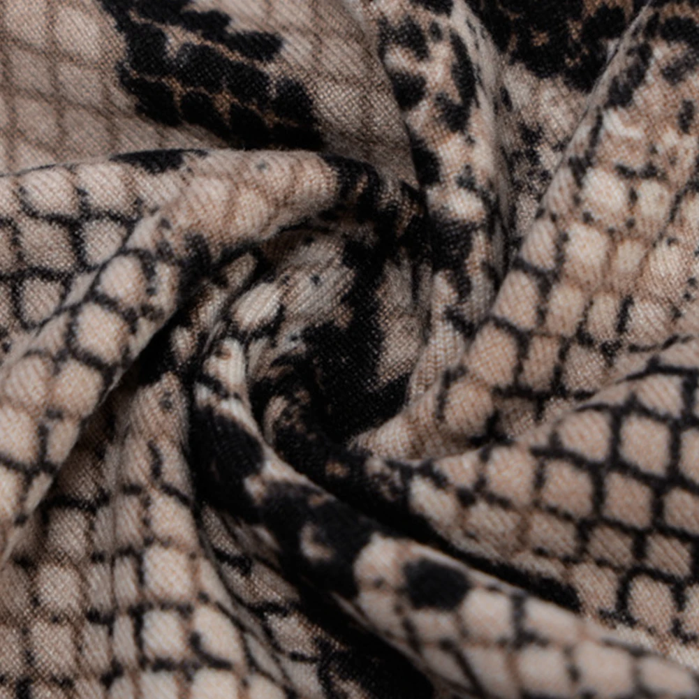 Женская блузка со змеиным принтом без бретелек с открытыми плечами|Топы| |