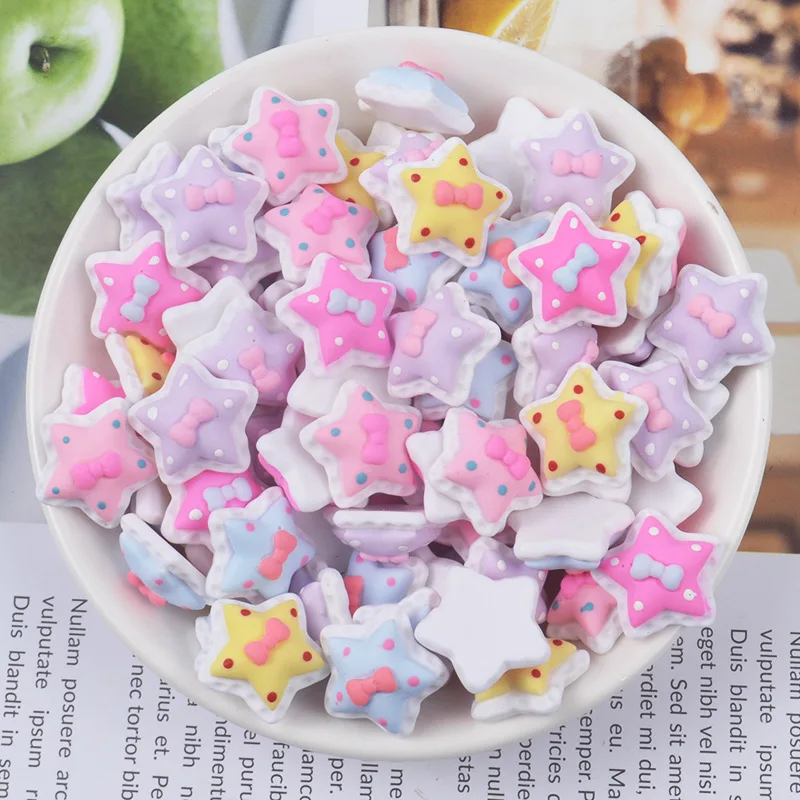 

Resin Cream Stars For Fluffy Slime Charms DIY Filler Addition All For Slimes Modeling Soft Clay Supplies Toys for Children