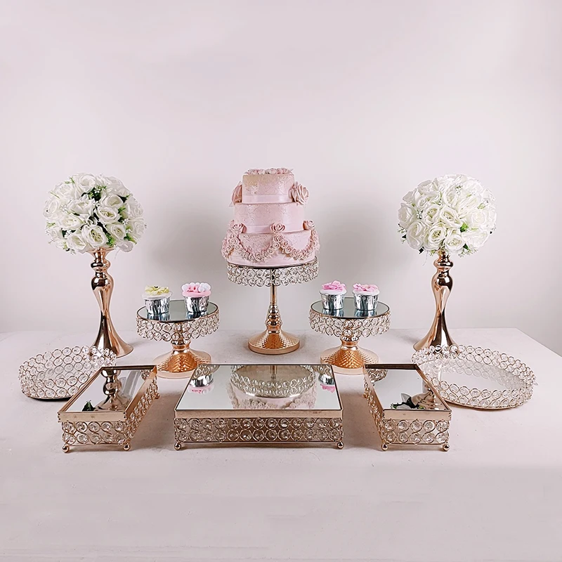 10 шт./лот круглая подставка для торта кристальная прозрачная украшения дня