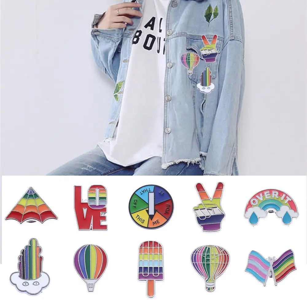 Брошь на воротник из белой жести радужная брошь 1 шт. | Дом и сад