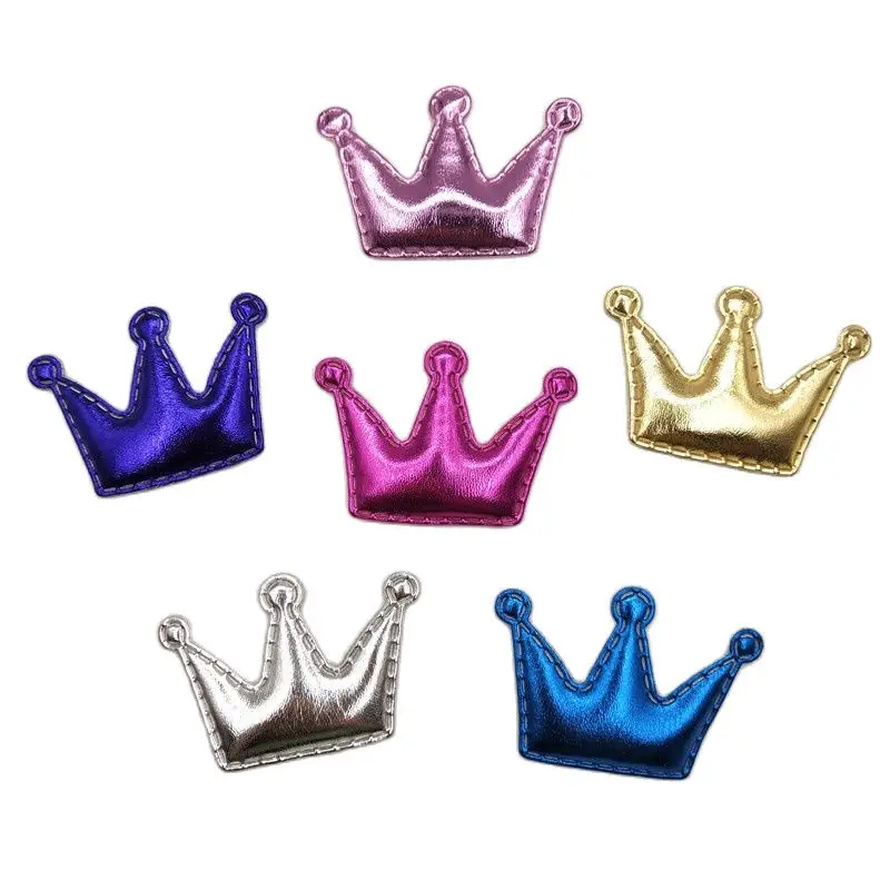 

Нашивки из искусственной кожи мягкая фетровая Корона Форма 50 шт одежда аппликации для украшения DIY аксессуары для волос