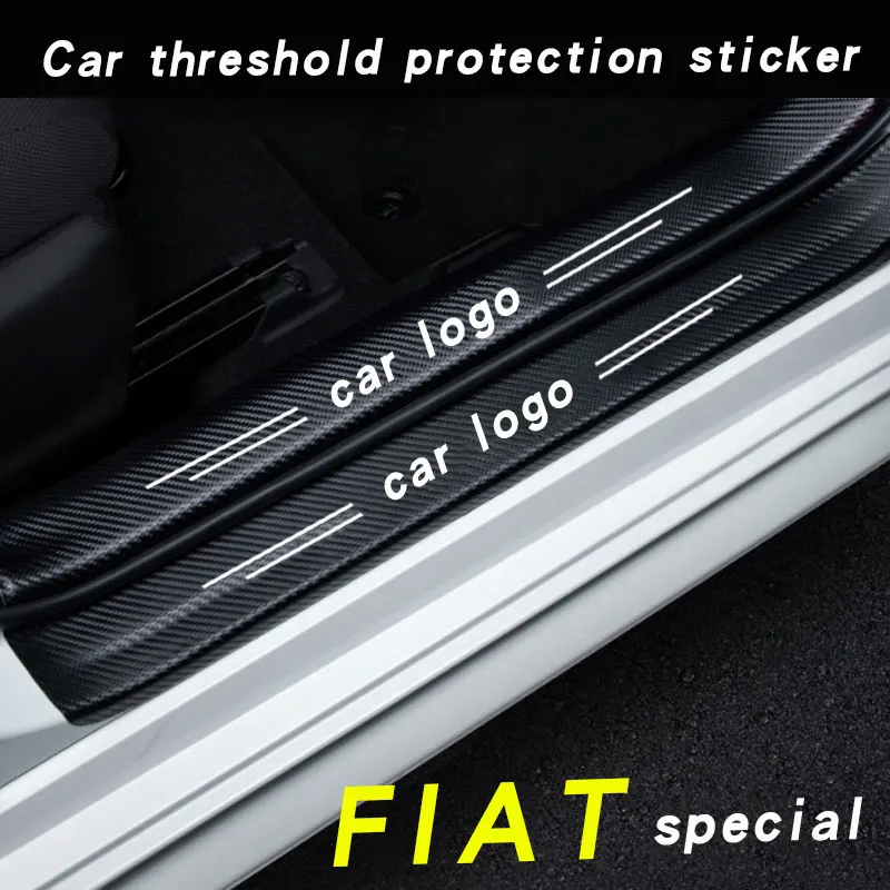 

Car Door Sill Sticker Anti Scratch 3D Carbon Carbon for Fiat Aegea 500c Panda Uno Palio Tipo Doblo car Emblem Auto Accessories