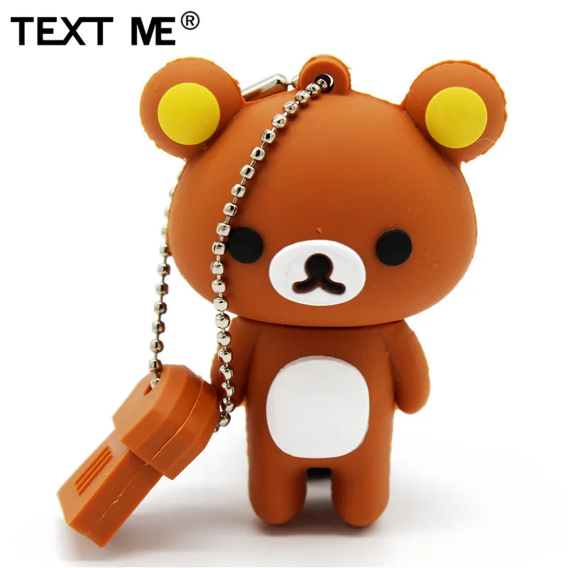 TEXT ME usb 2 0 USB stick8 цветной мини флеш-накопитель с медведем 4 ГБ 8 16 32 карта памяти |
